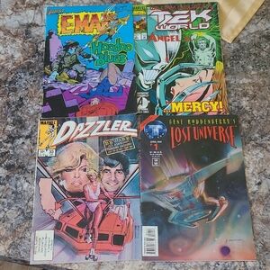 Vintage Marvel Comic Lot - Bright Blue, Green, Purple, Red, Yellow